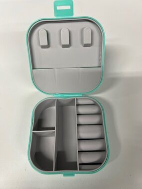 Portable Mint Green Jewelry & Pill Organizer Case
